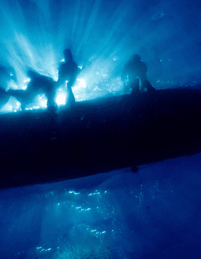 diving from a boat open water diver course