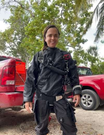 Drysuit diver during technical diving training